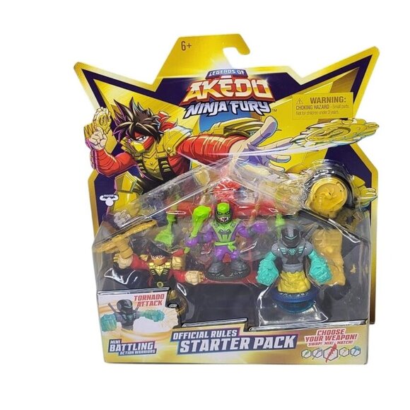 Legends of Akedo Ninja Fury Starter Pack Mini Battling Action Warriors Figures - Picture 1 of 8